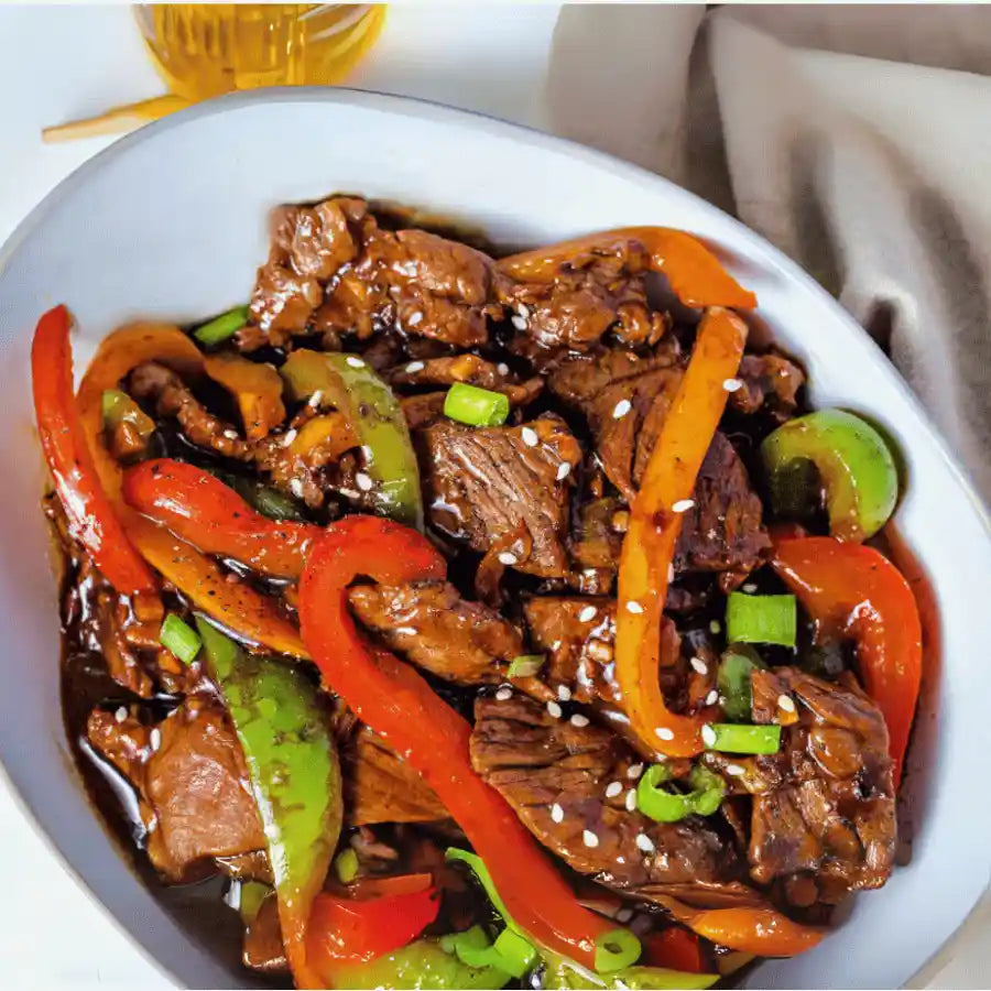 Pepper steak stir fry