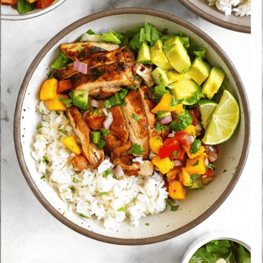 Summer Grilled Chicken And Rice Bowl